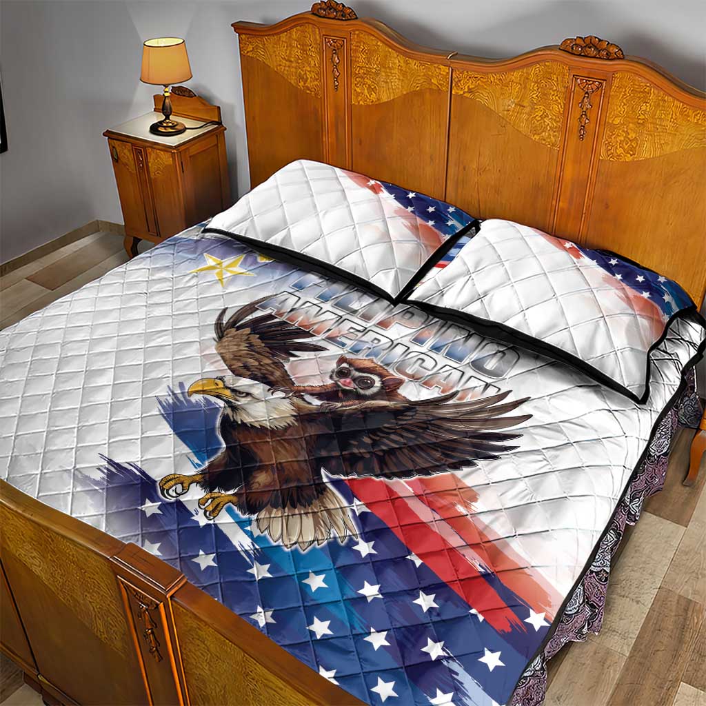 Filipino American History Month Quilt Bed Set Bald Eagle Tarsier Together LT05 - Polynesian Pride