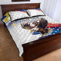 Filipino American History Month Quilt Bed Set Bald Eagle Tarsier Together LT05 - Polynesian Pride