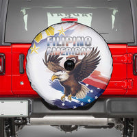 Filipino American History Month Spare Tire Cover Bald Eagle Tarsier Together LT05 - Polynesian Pride