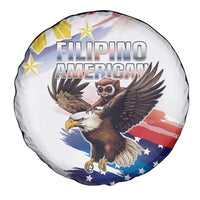 Filipino American History Month Spare Tire Cover Bald Eagle Tarsier Together LT05 - Polynesian Pride