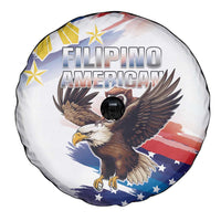 Filipino American History Month Spare Tire Cover Bald Eagle Tarsier Together LT05 - Polynesian Pride