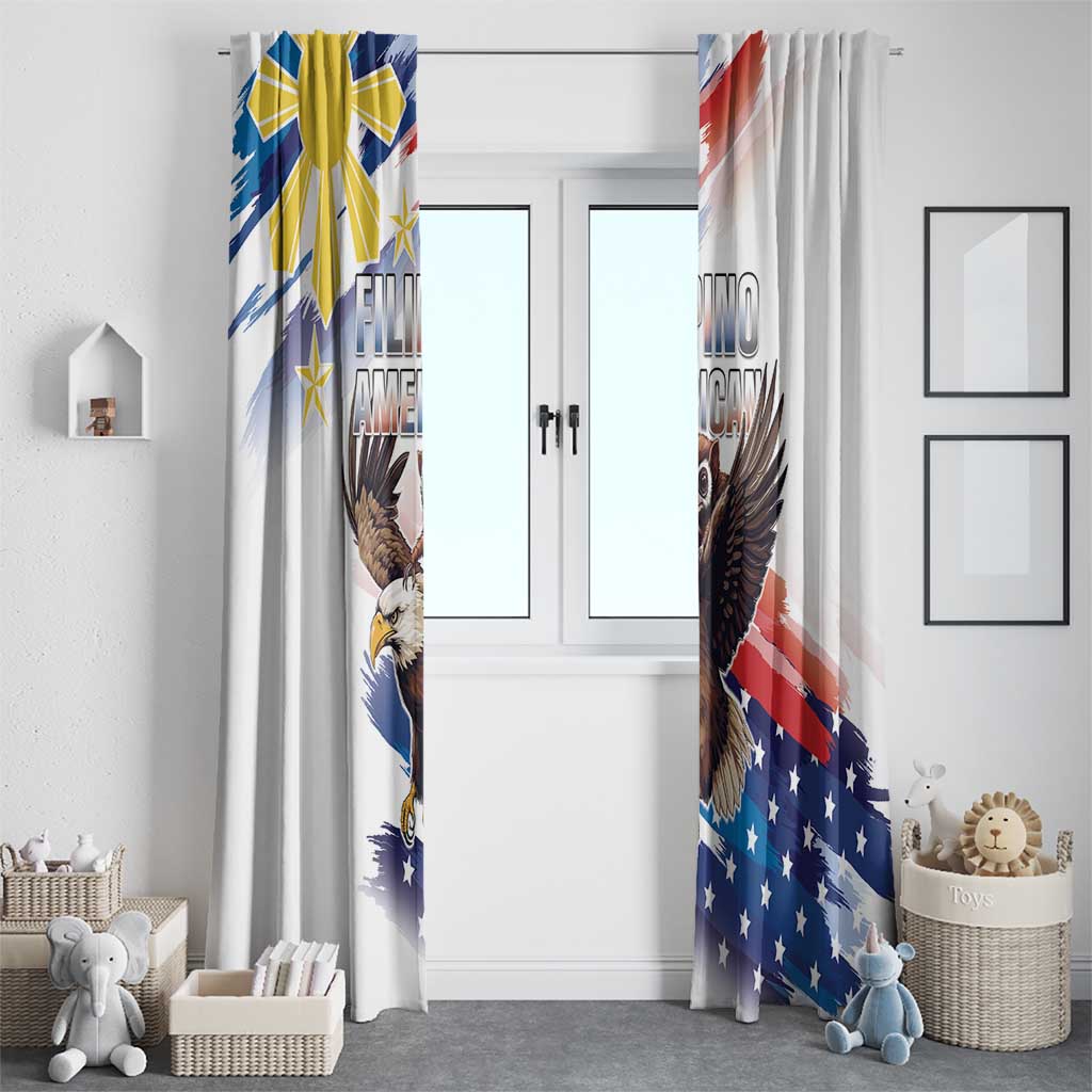 Filipino American History Month Window Curtain Bald Eagle Tarsier Together LT05 - Polynesian Pride