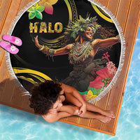 Halo Vanuatu Beach Blanket Beautiful Woman Dancing LT05 - Polynesian Pride