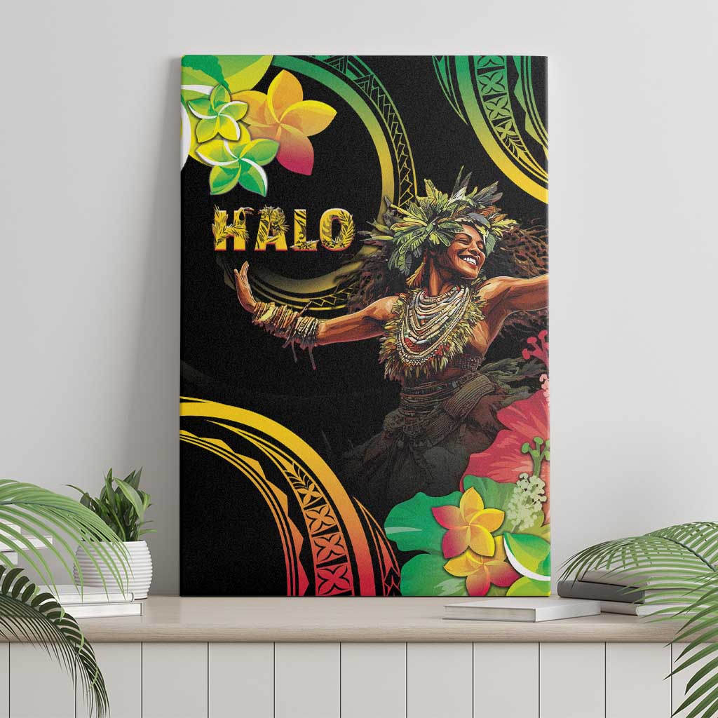 Halo Vanuatu Canvas Wall Art Beautiful Woman Dancing LT05 - Polynesian Pride