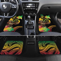Halo Vanuatu Car Mats Beautiful Woman Dancing LT05 Set 4pcs Black - Polynesian Pride
