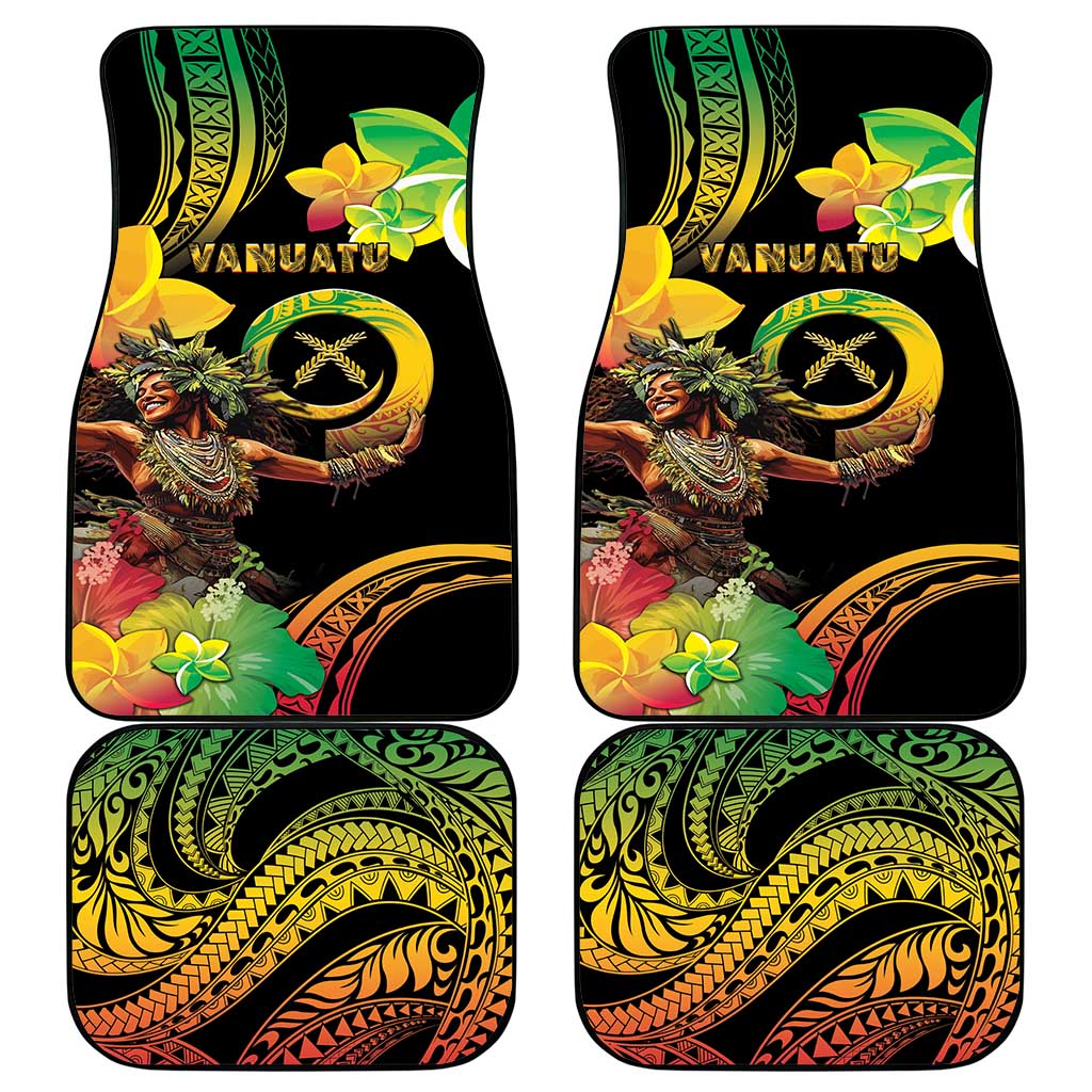 Halo Vanuatu Car Mats Beautiful Woman Dancing LT05 - Polynesian Pride
