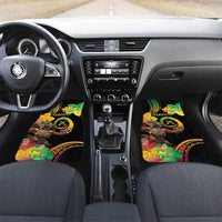 Halo Vanuatu Car Mats Beautiful Woman Dancing LT05 Set 2pcs - Front Black - Polynesian Pride