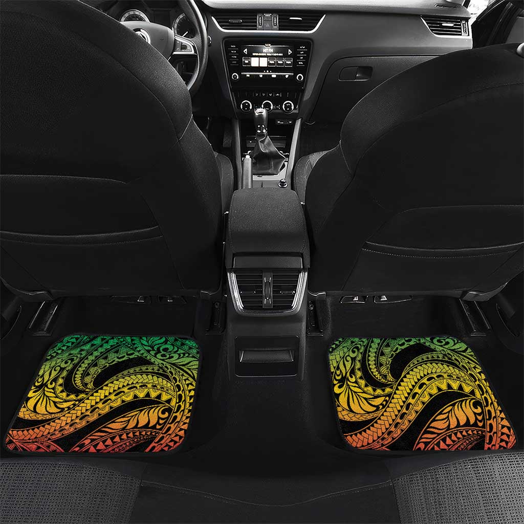 Halo Vanuatu Car Mats Beautiful Woman Dancing LT05 Set 2pcs - Back Black - Polynesian Pride