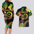 Halo Vanuatu Couples Matching Long Sleeve Bodycon Dress and Hawaiian Shirt Beautiful Woman Dancing