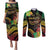 Halo Vanuatu Couples Matching Puletasi and Long Sleeve Button Shirt Beautiful Woman Dancing