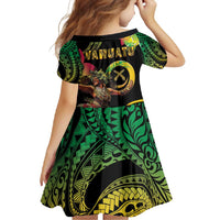 Halo Vanuatu Family Matching Long Sleeve Bodycon Dress and Hawaiian Shirt Beautiful Woman Dancing LT05 - Polynesian Pride