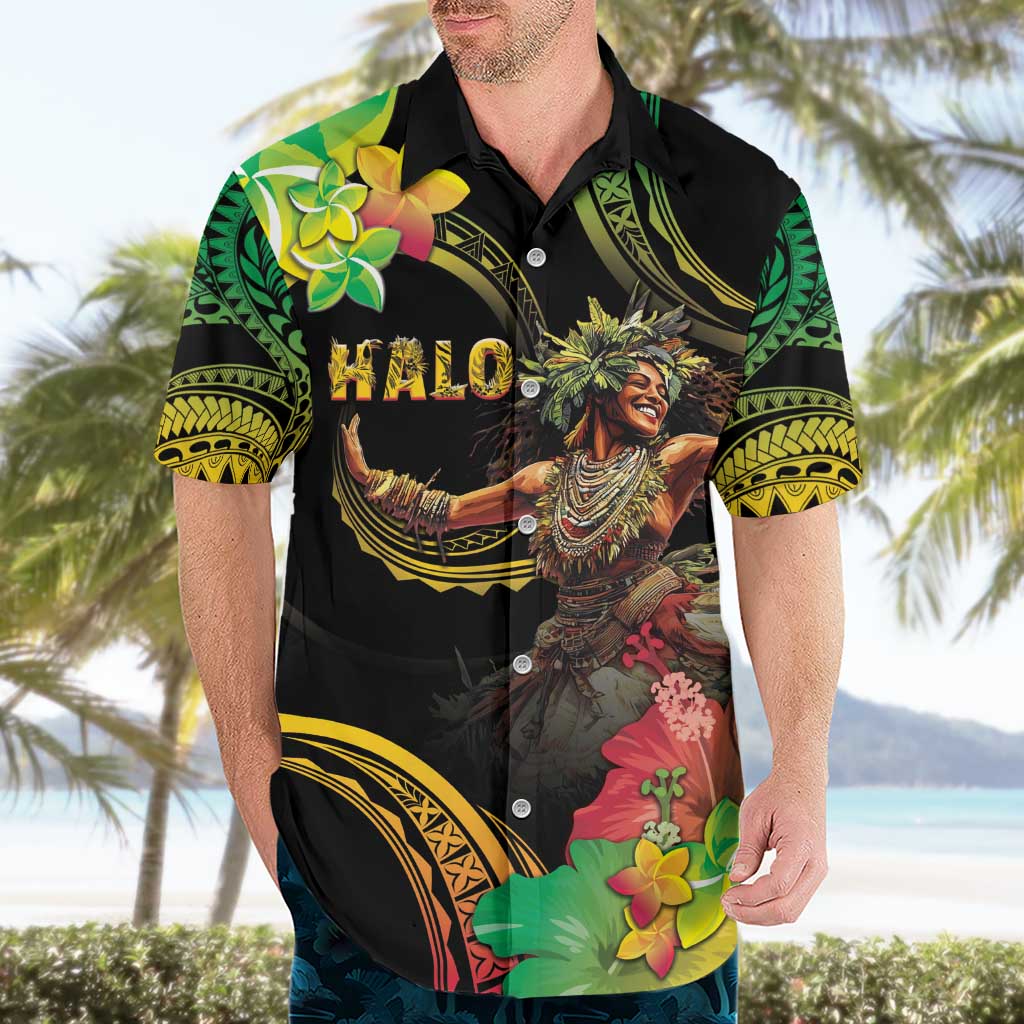 Halo Vanuatu Hawaiian Shirt Beautiful Woman Dancing LT05 - Polynesian Pride