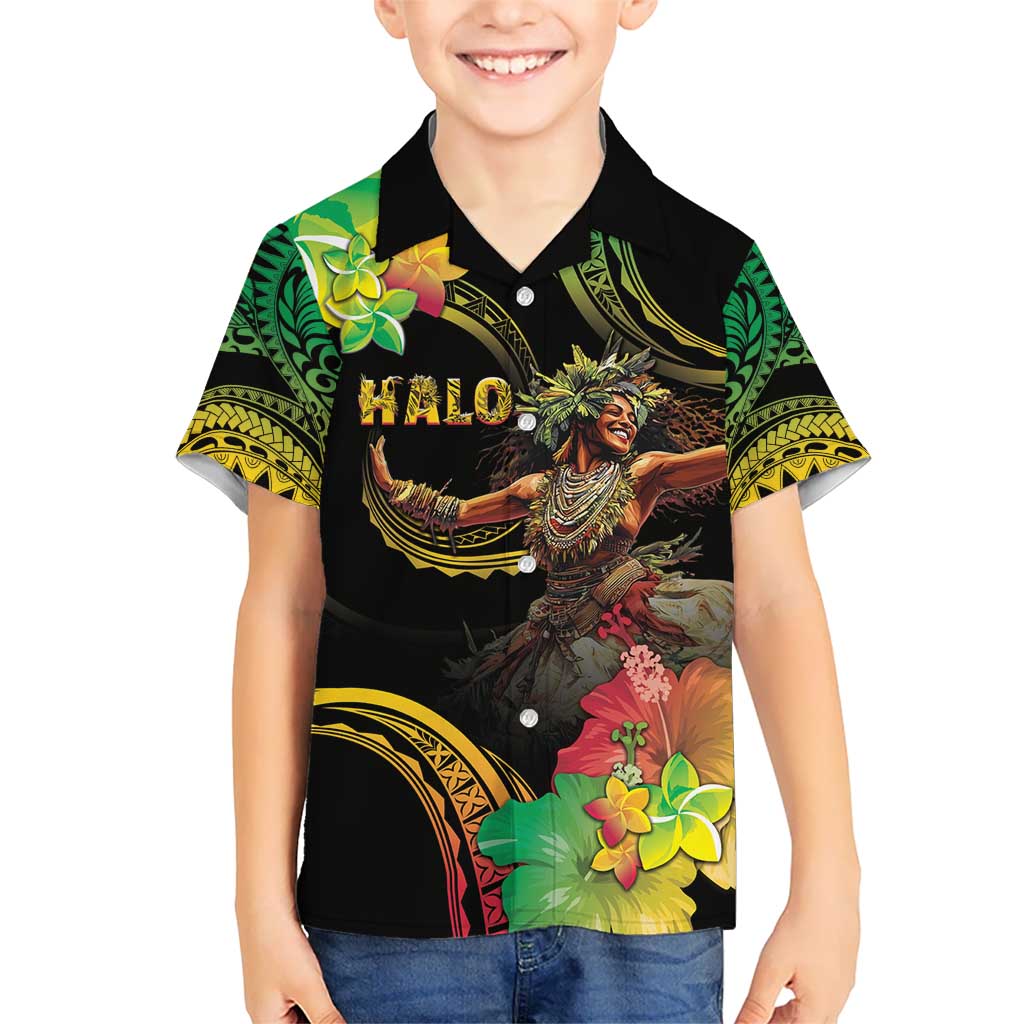 Halo Vanuatu Hawaiian Shirt Beautiful Woman Dancing LT05 - Polynesian Pride