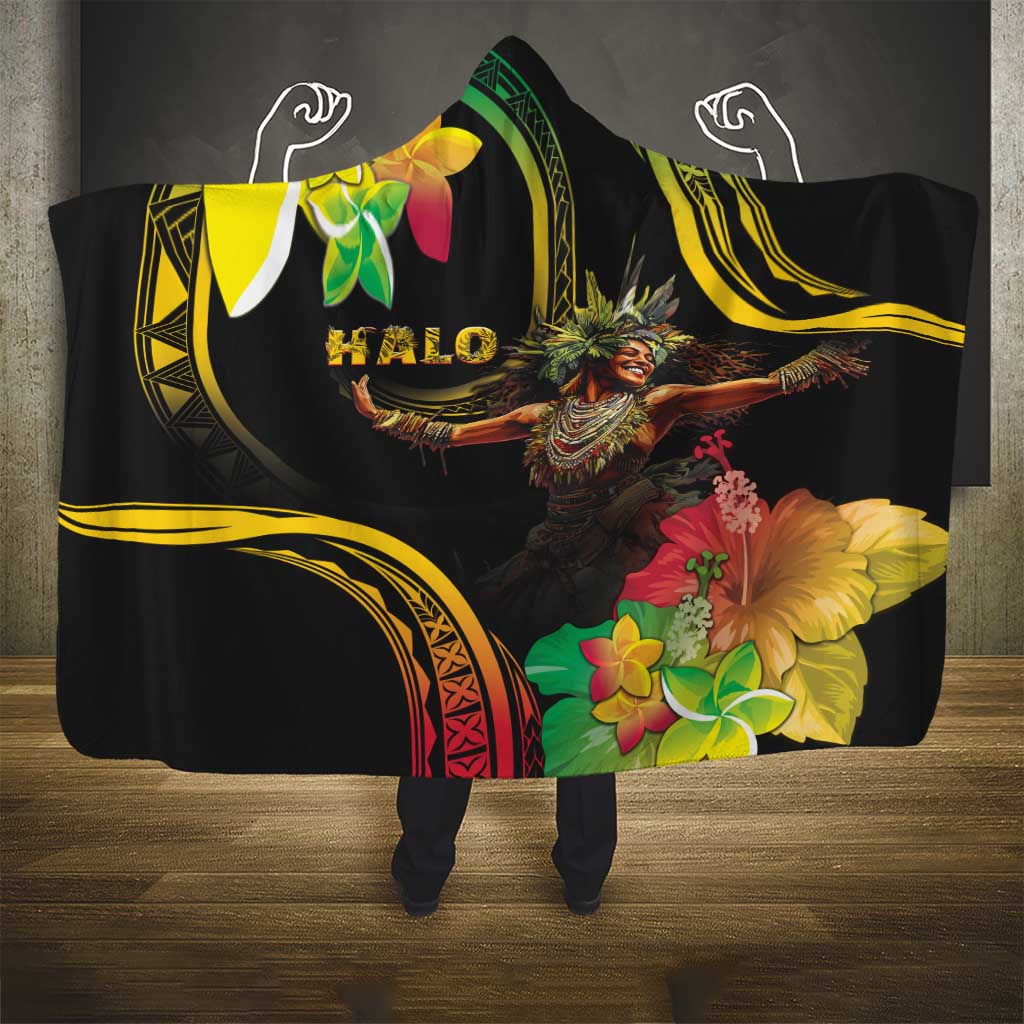 Halo Vanuatu Hooded Blanket Beautiful Woman Dancing LT05 - Polynesian Pride