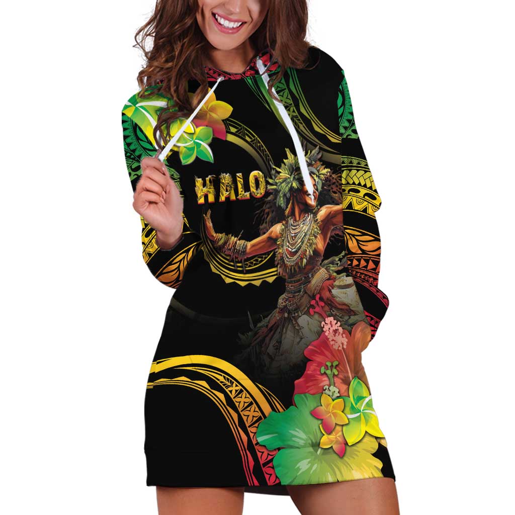 Halo Vanuatu Hoodie Dress Beautiful Woman Dancing