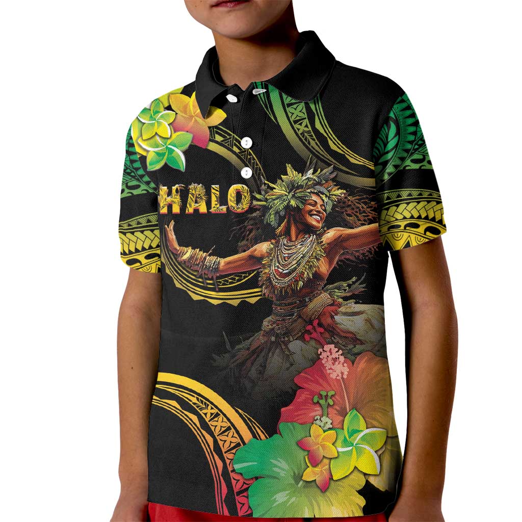 Halo Vanuatu Kid Polo Shirt Beautiful Woman Dancing