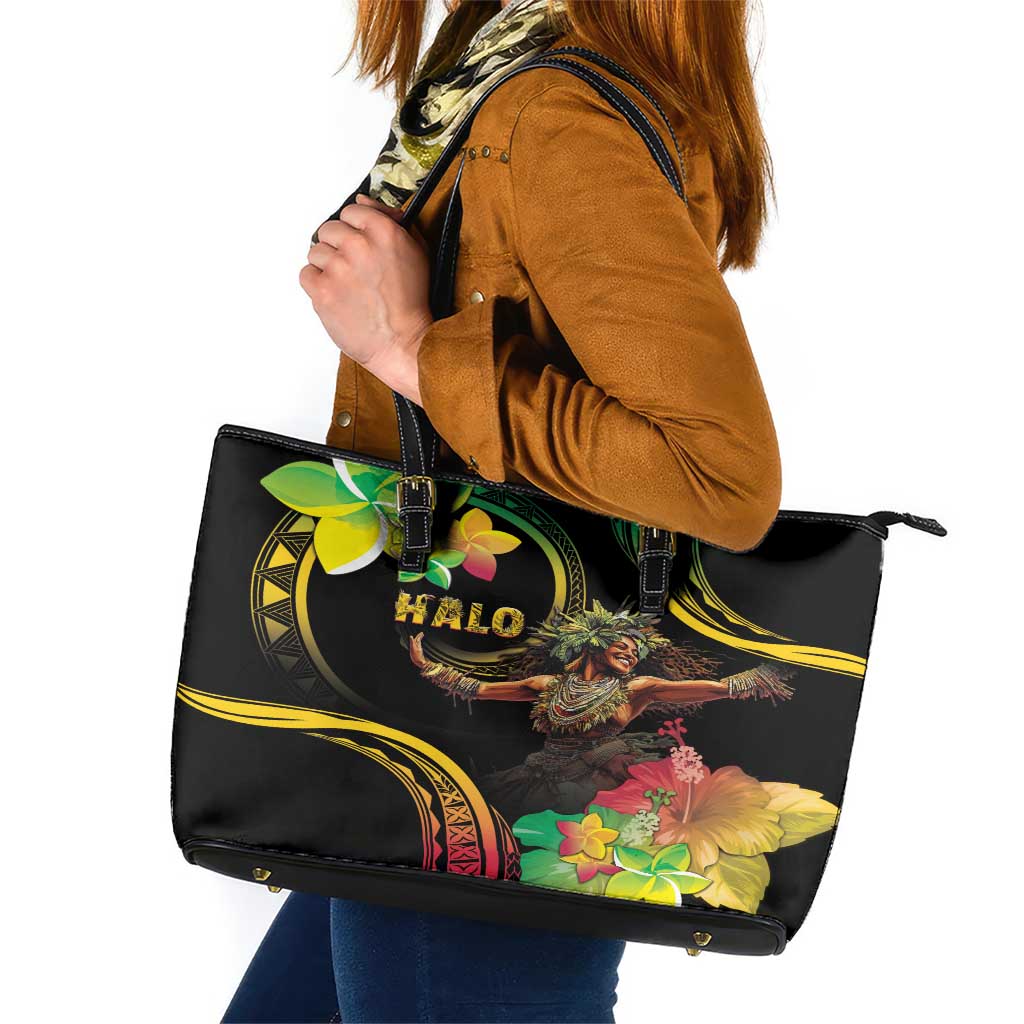 Halo Vanuatu Leather Tote Bag Beautiful Woman Dancing