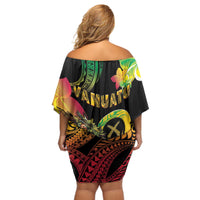 Halo Vanuatu Off Shoulder Short Dress Beautiful Woman Dancing LT05 - Polynesian Pride