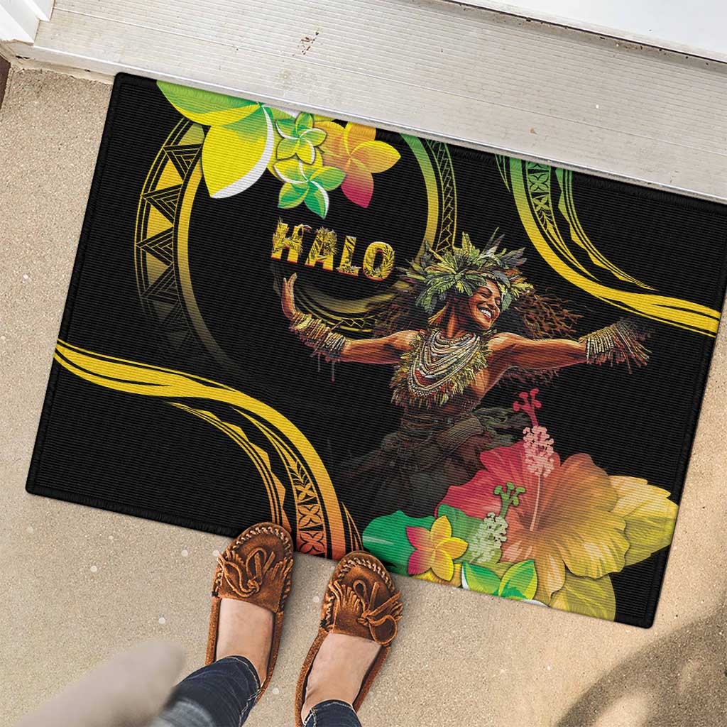 Halo Vanuatu Rubber Doormat Beautiful Woman Dancing LT05 - Polynesian Pride