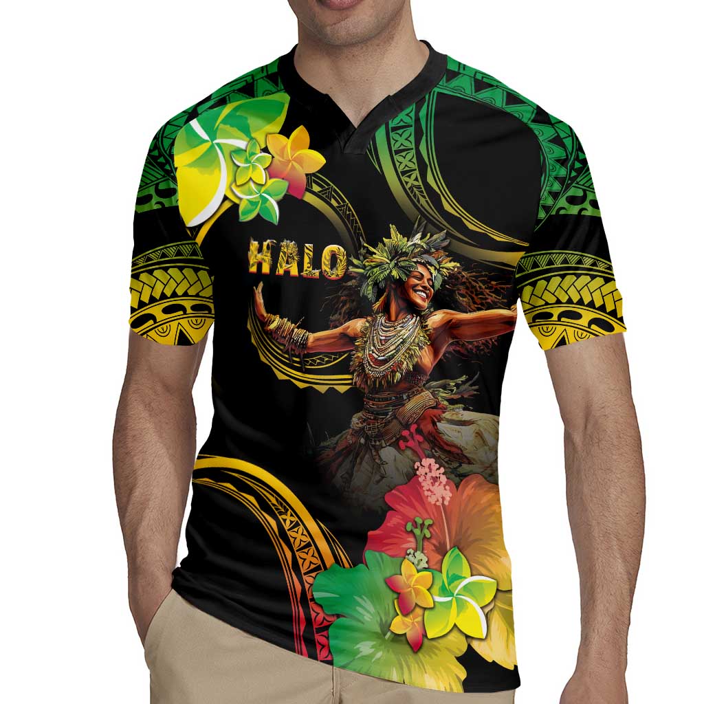 Halo Vanuatu Rugby Jersey Beautiful Woman Dancing LT05 - Polynesian Pride
