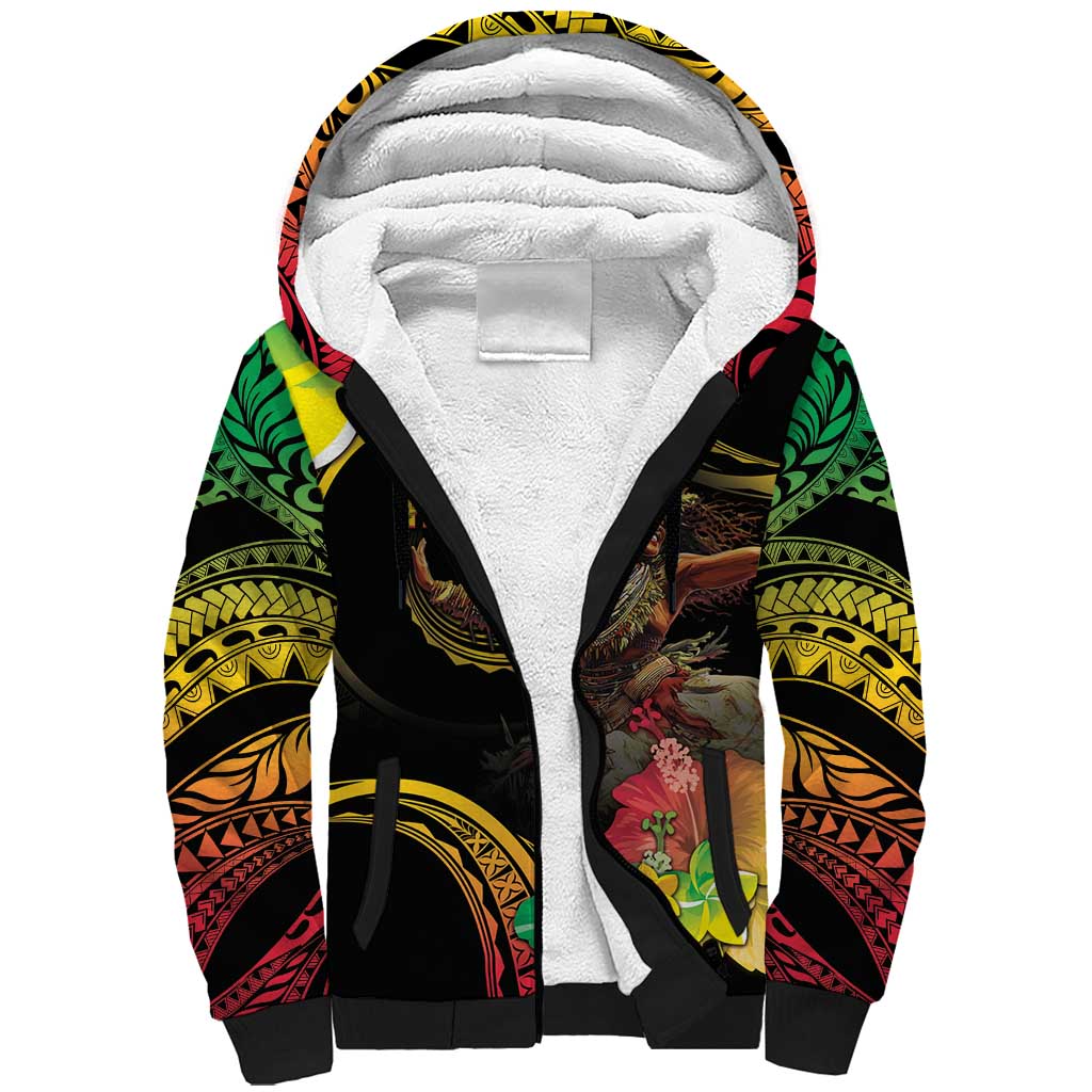 Halo Vanuatu Sherpa Hoodie Beautiful Woman Dancing