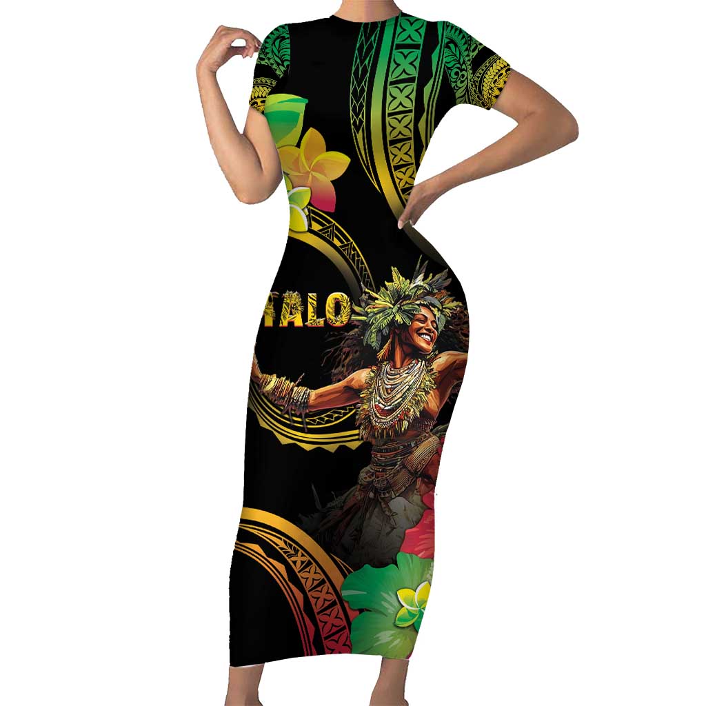 Halo Vanuatu Short Sleeve Bodycon Dress Beautiful Woman Dancing