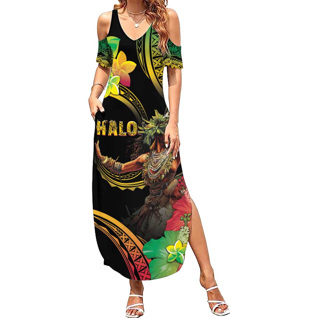 Halo Vanuatu Summer Maxi Dress Beautiful Woman Dancing