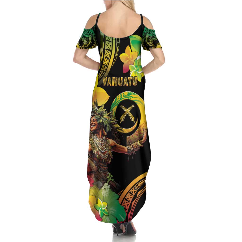 Halo Vanuatu Summer Maxi Dress Beautiful Woman Dancing LT05 - Polynesian Pride