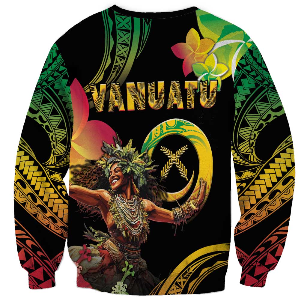Halo Vanuatu Sweatshirt Beautiful Woman Dancing LT05 - Polynesian Pride