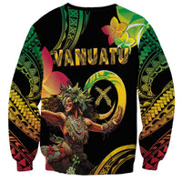 Halo Vanuatu Sweatshirt Beautiful Woman Dancing LT05 - Polynesian Pride