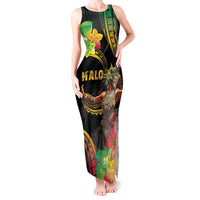 Halo Vanuatu Tank Maxi Dress Beautiful Woman Dancing LT05 Women Black - Polynesian Pride