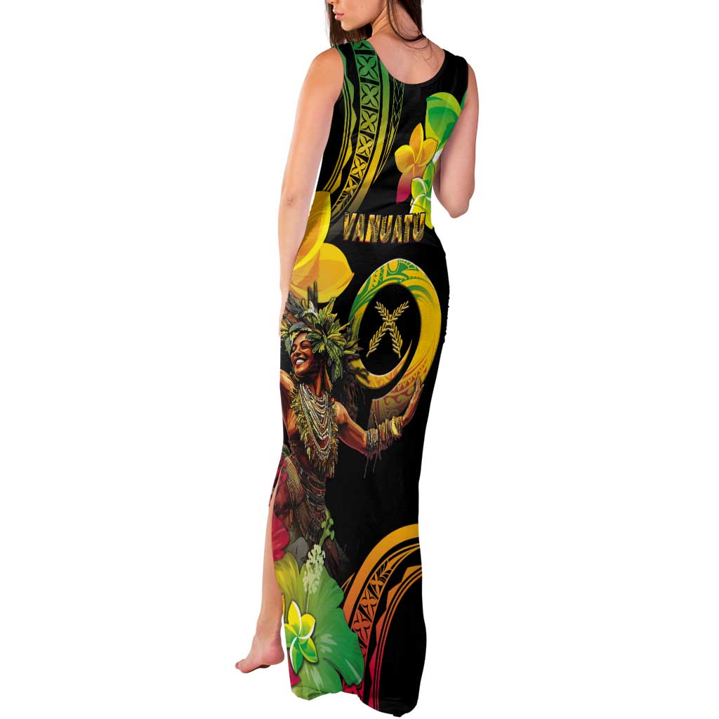 Halo Vanuatu Tank Maxi Dress Beautiful Woman Dancing LT05 - Polynesian Pride