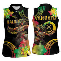 Halo Vanuatu Women Sleeveless Polo Shirt Beautiful Woman Dancing