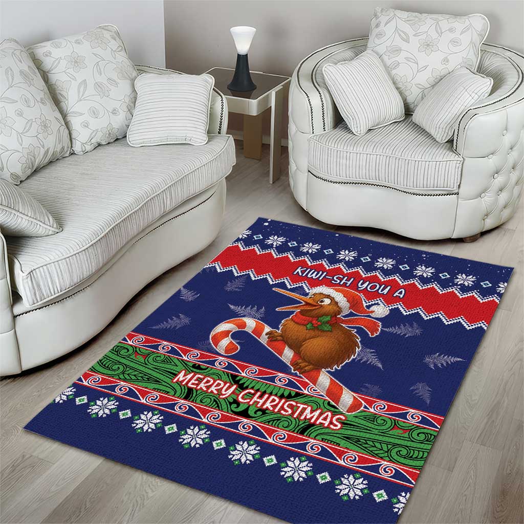 New Zealand Christmas Area Rug Kiwi-sh You A Merry Christmas - Polynesian Pride