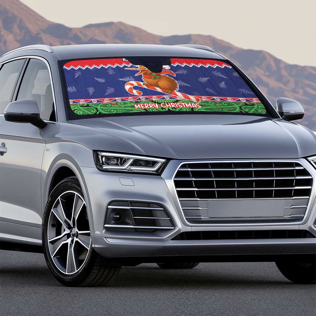 New Zealand Christmas Auto Sun Shade Kiwi-sh You A Merry Christmas - Polynesian Pride