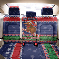 New Zealand Christmas Back Car Seat Cover Kiwi-sh You A Merry Christmas - Polynesian Pride
