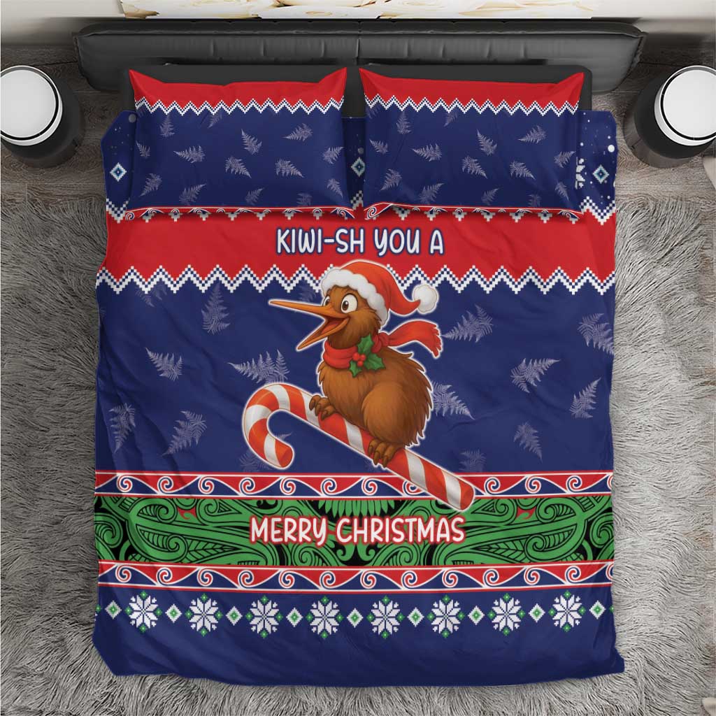 New Zealand Christmas Bedding Set Kiwi-sh You A Merry Christmas - Polynesian Pride