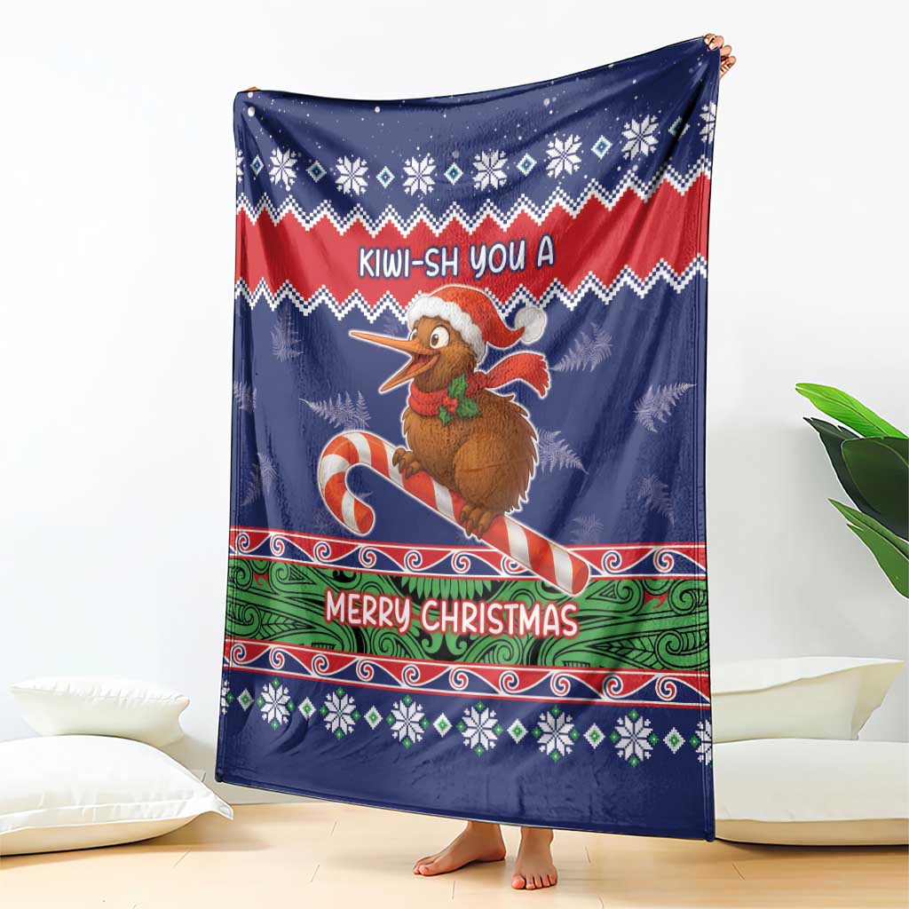New Zealand Christmas Blanket Kiwi-sh You A Merry Christmas - Polynesian Pride