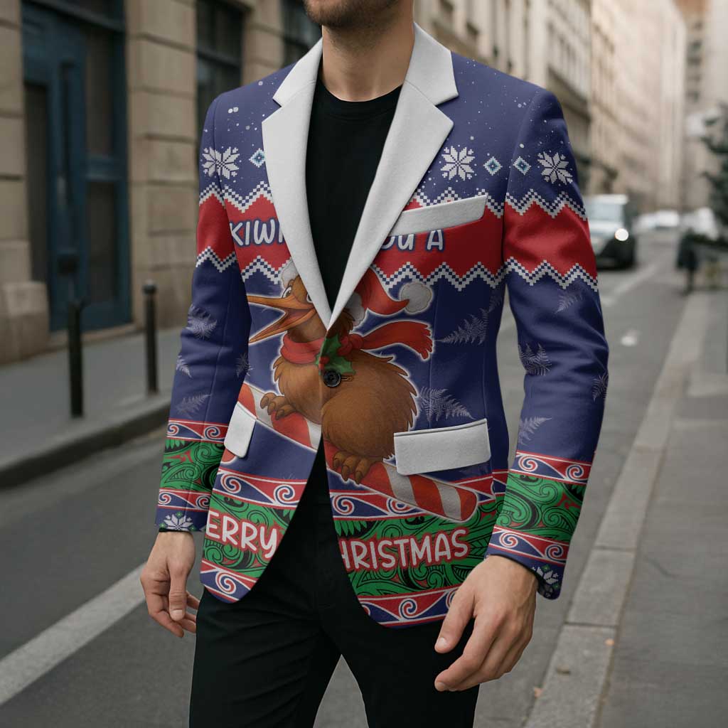 New Zealand Christmas Blazer Kiwi-sh You A Merry Christmas - Polynesian Pride