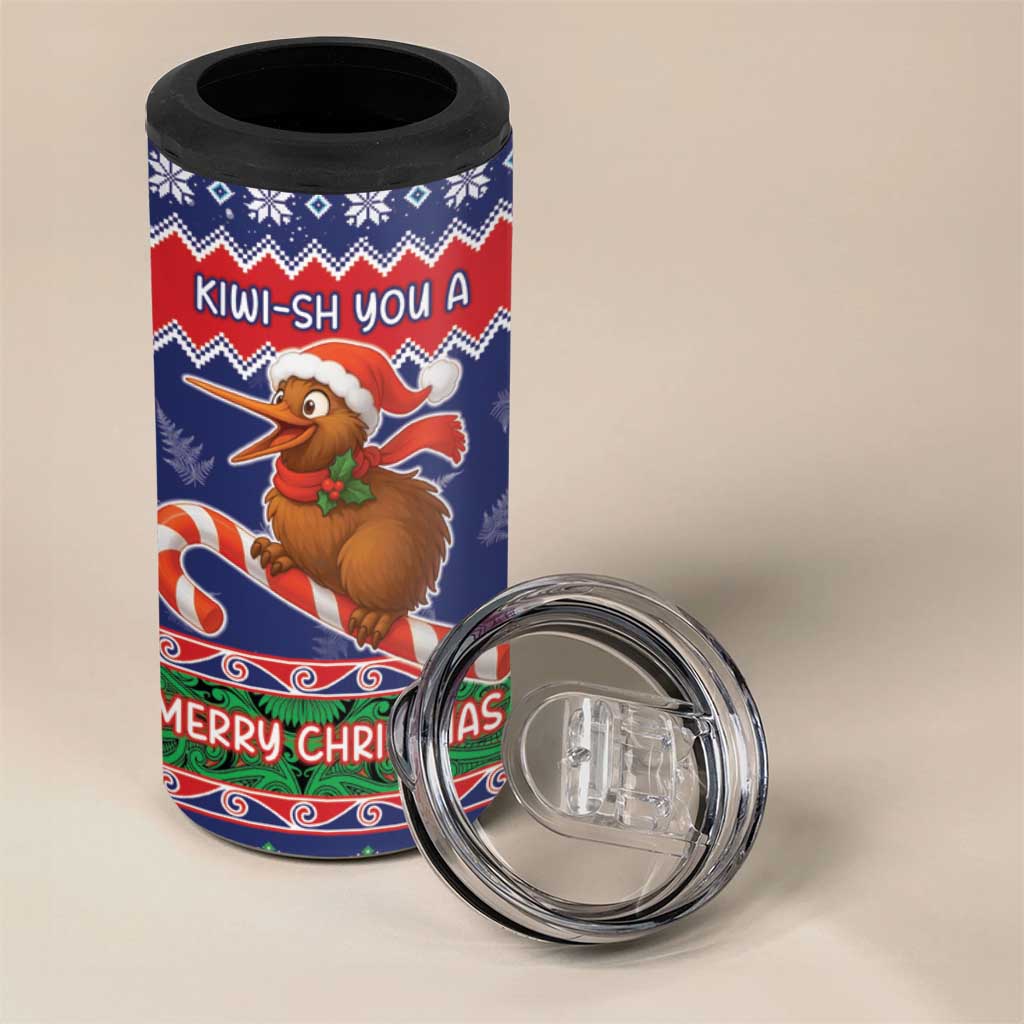 New Zealand Christmas 4 in 1 Can Cooler Tumbler Kiwi-sh You A Merry Christmas - Polynesian Pride