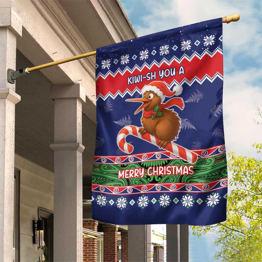 New Zealand Christmas Garden Flag Kiwi-sh You A Merry Christmas - Polynesian Pride