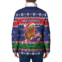 New Zealand Christmas Padded Jacket Kiwi-sh You A Merry Christmas - Polynesian Pride