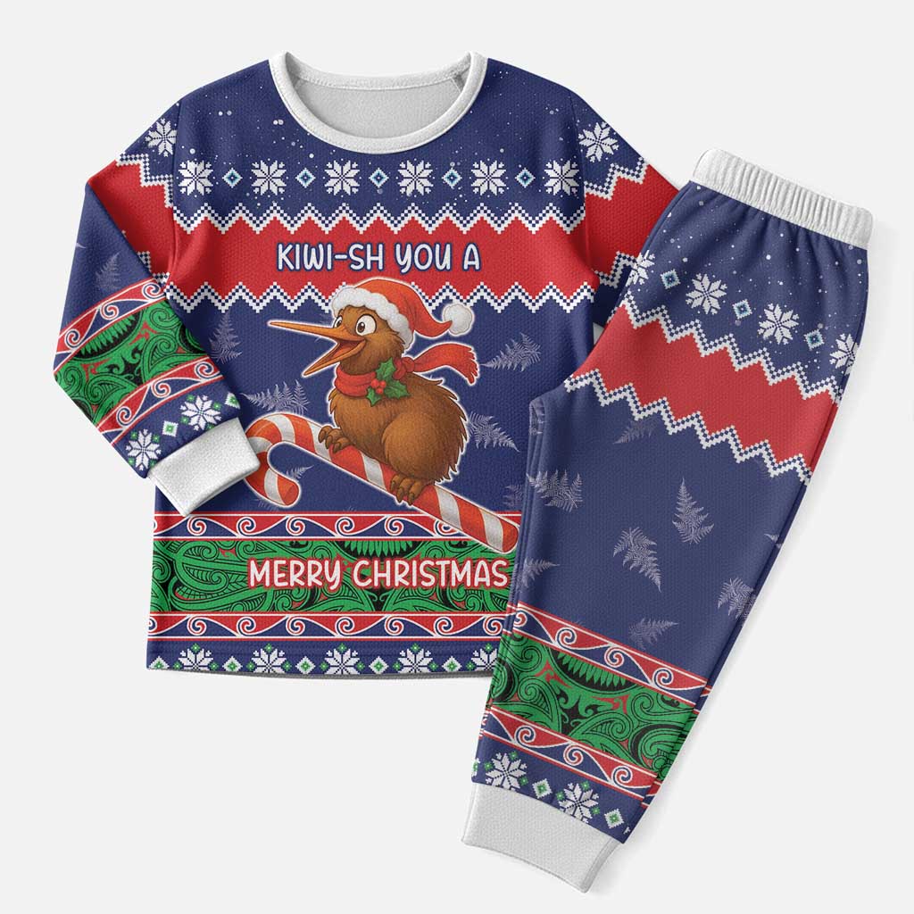 New Zealand Christmas Pajama Set Kiwi-sh You A Merry Christmas - Polynesian Pride