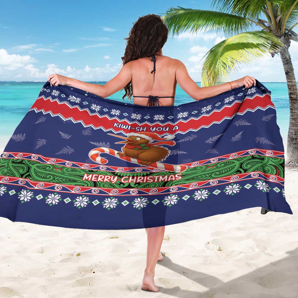 New Zealand Christmas Sarong Kiwi-sh You A Merry Christmas - Polynesian Pride