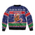 New Zealand Christmas Sleeve Zip Bomber Jacket Kiwi-sh You A Merry Christmas - Polynesian Pride
