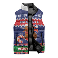 New Zealand Christmas Sleeveless Puffer Jacket Kiwi-sh You A Merry Christmas - Polynesian Pride