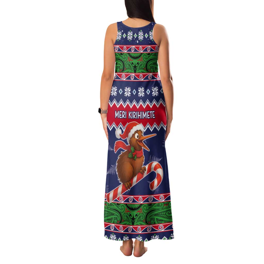 New Zealand Christmas Tank Maxi Dress Kiwi-sh You A Merry Christmas - Polynesian Pride
