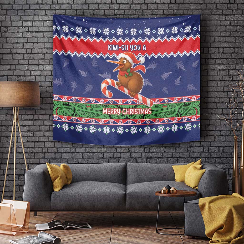 New Zealand Christmas Tapestry Kiwi-sh You A Merry Christmas - Polynesian Pride