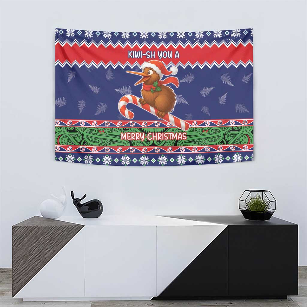 New Zealand Christmas Tapestry Kiwi-sh You A Merry Christmas - Polynesian Pride
