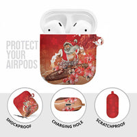 Hawaii Funny Christmas AirPods Case Santa Surfing With Tapa Pattern LT05 - Polynesian Pride